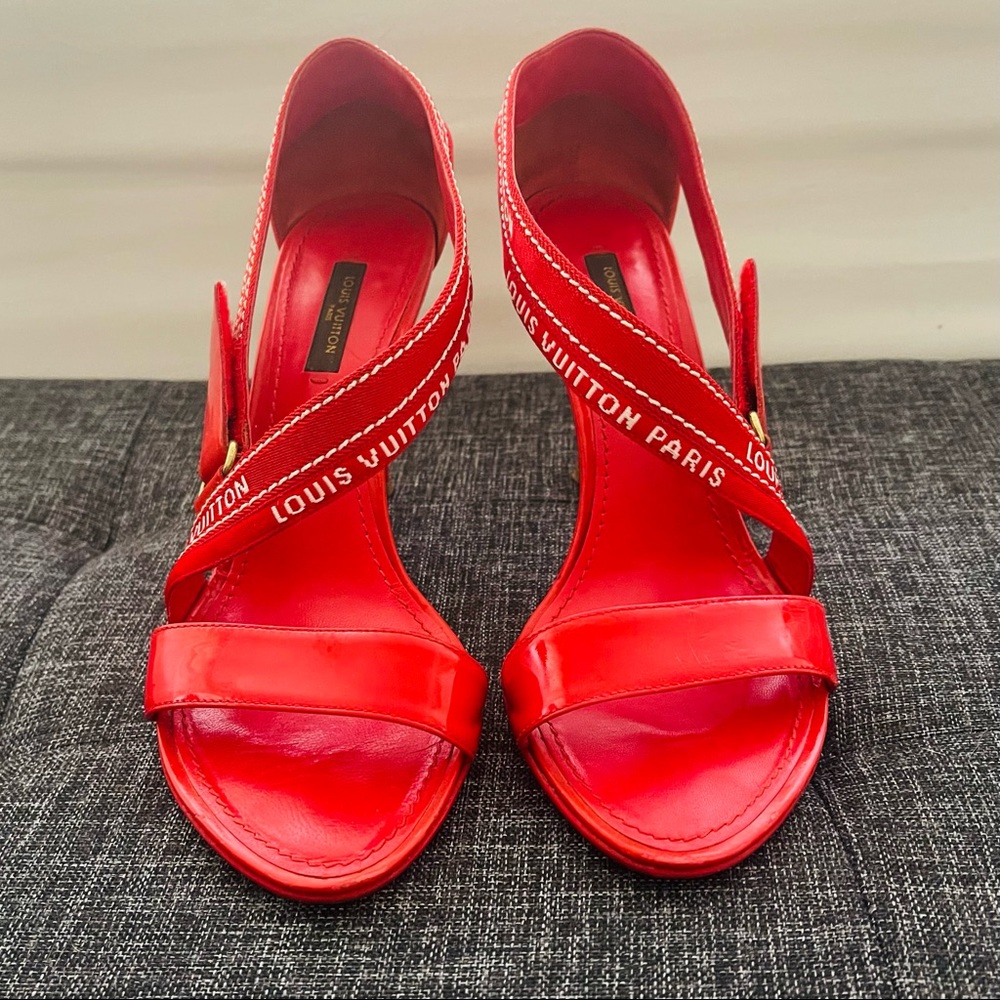 One day Sale 🎉 Authentic Louis Vuitton Red patent leather  Heels 7.5